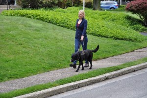 Deborah and Gypsy walk together