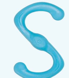 Koala chose an S-shaped blue tug toy