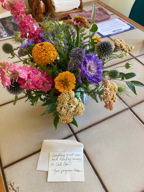 arrangement of colorful flowers